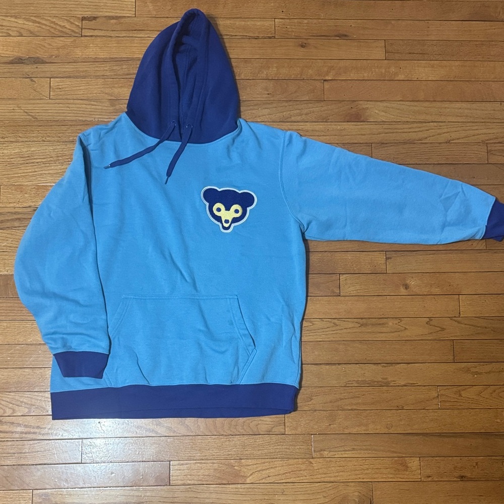 Blue  Cubs Cooper Town collection Hoodie with Cub  Patch